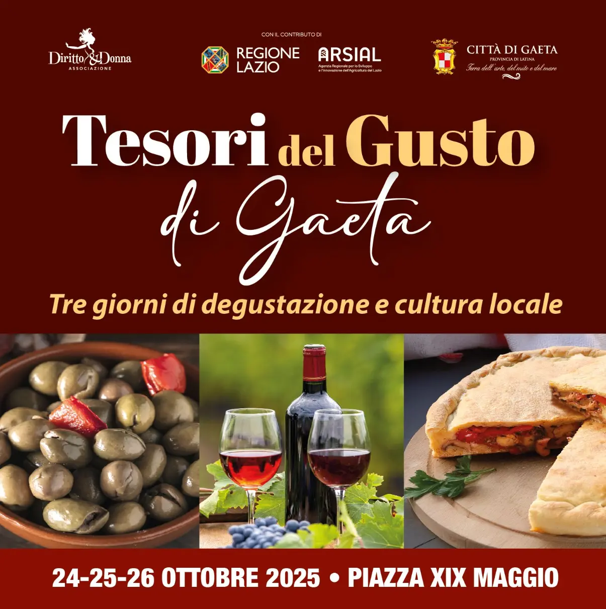 Locandina Tesori del Gusto di Gaeta evento ufficiale
