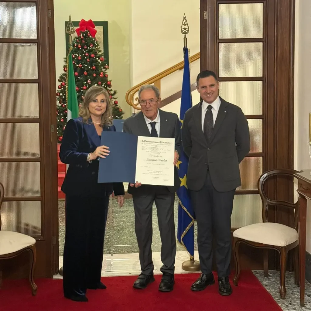 Il Prof. Pasquale Vaudo insignito dell’Onorificenza di Cavaliere