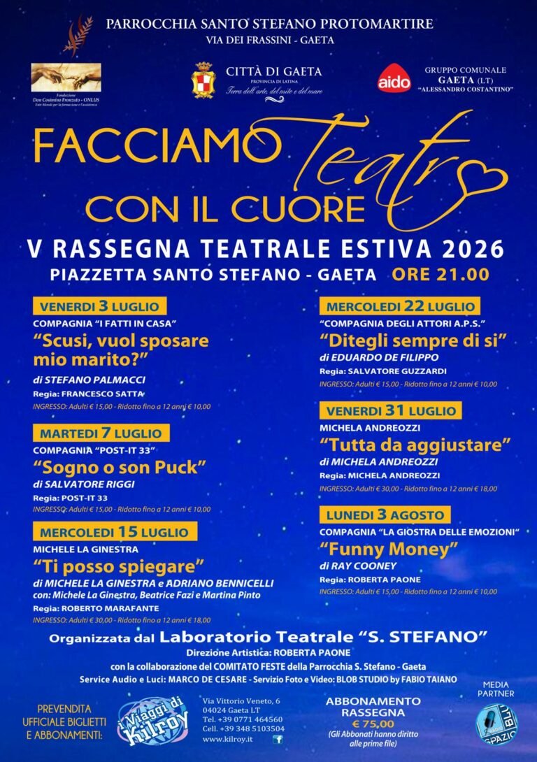 Facciamo teatro con il cuore, V edizione. Rassegna teatrale estiva 2026