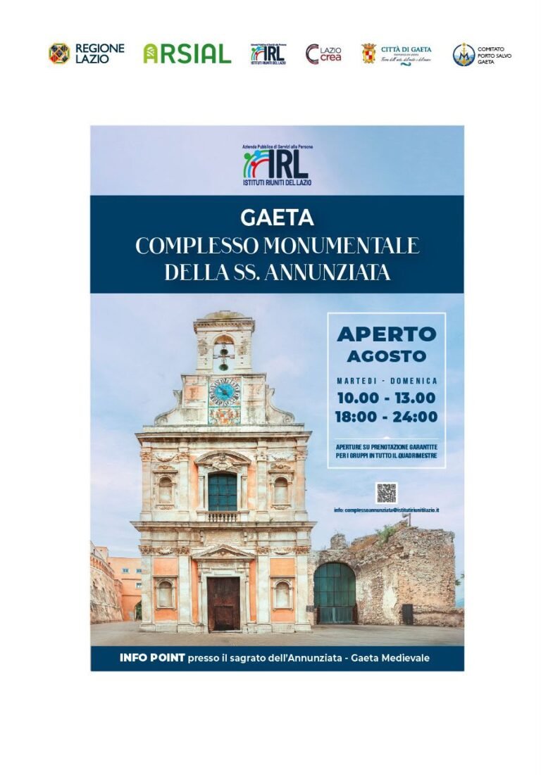Complesso Monumentale della SS. Annunziata di Gaeta, orari di apertura agosto 2026