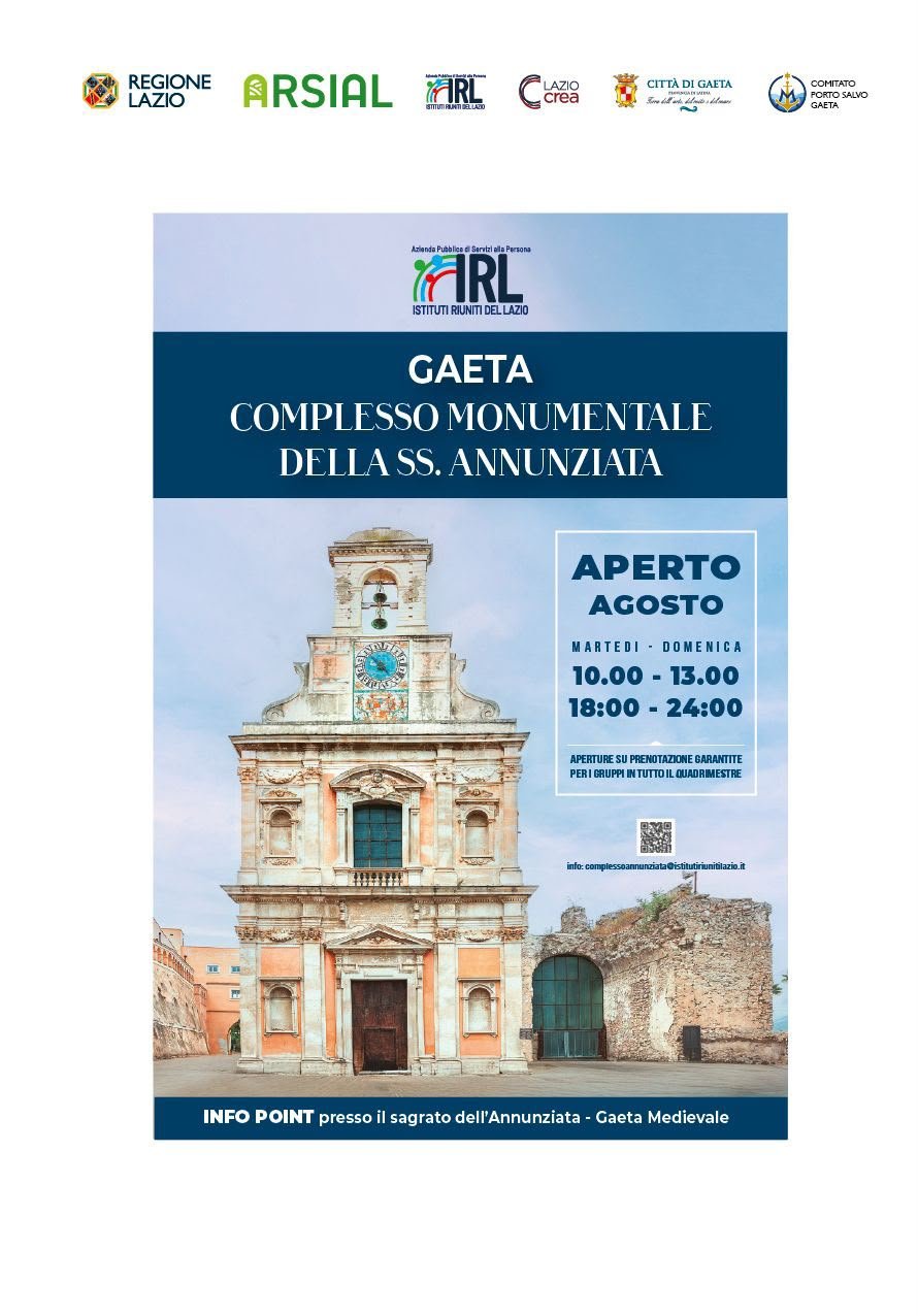 Complesso Monumentale della SS. Annunziata di Gaeta, orari di apertura agosto 2026