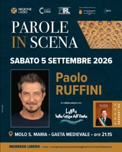 Locandina Paolo Ruffini a Parole in Scena, Gaeta 5 settembre 2026