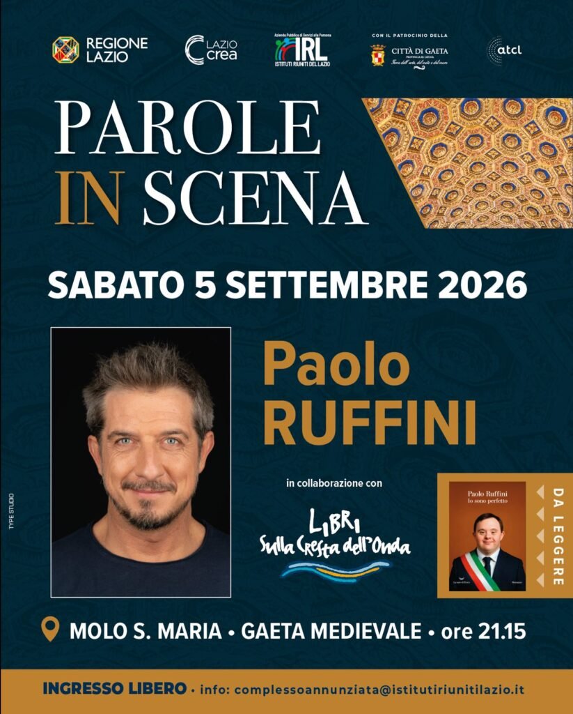 Locandina Paolo Ruffini a Parole in Scena, Gaeta 5 settembre 2026